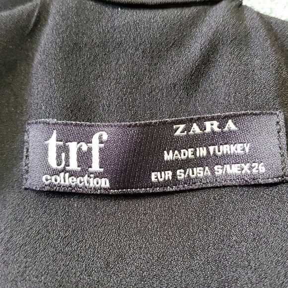 ZARA trf, little black dress. Razor back. With tie at waist. Size small. Career. - Picture 9 of 12